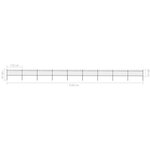 vidaXL Clôture de jardin avec dessus en cerceau Acier 15 3x0 8 m Noir