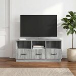 vidaXL Meuble TV Sonoma gris 102 x 34 5 x 47 cm Bois d'ingénierie