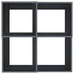 Jardinière vidaXL 80x80x48 cm Acier anthracite