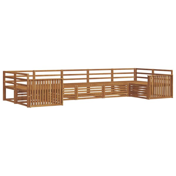 vidaXL Ensemble de canapés d'extérieur 7 Pièces Naturel