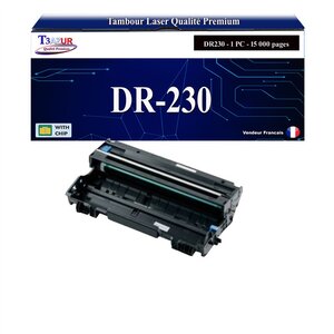 T3AZUR - Kit Tambour compatible Brother DR230 (DR-230CL) pour Brother HL-3040CN HL-3045CN HL-3070CW HL-3075CW DCP-9010CN MFC-9120CN MFC-9125CN MFC-9320CW MFC-9325CW