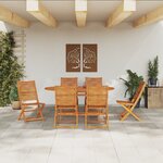 vidaXL Set de salle à manger de jardin 7 pièces en bois massif d'acacia