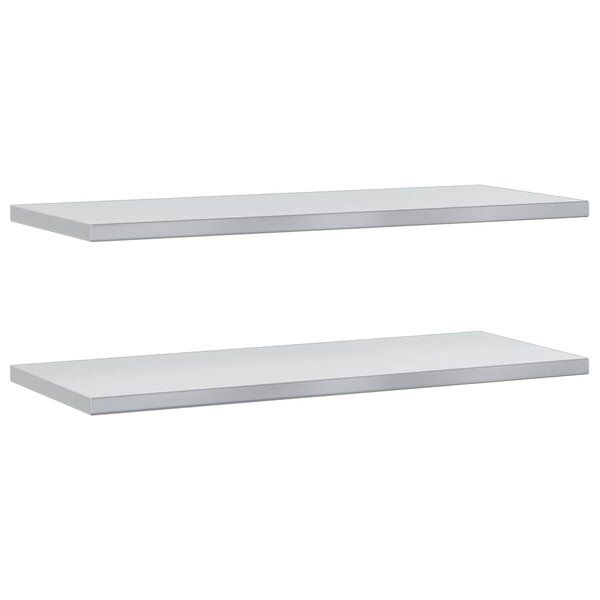 vidaXL Étagères murales 2 Pièces 100x40x3 cm argenté acier inoxydable