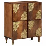 vidaXL Buffet Marron 60 x 33 x 75 cm Bois de manguier massif