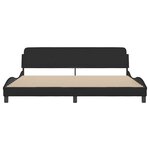 vidaXL Cadre de lit Dover noir 200x200 cm tissu