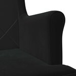 vidaXL Fauteuil Noir Velours