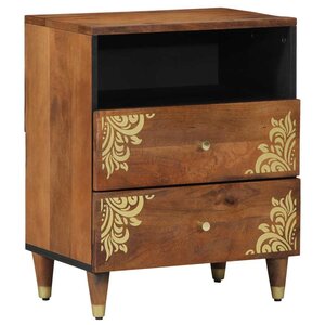 vidaXL Cabinet de chevet avec tiroir Marron miel 50 x 33 x 62 cm
