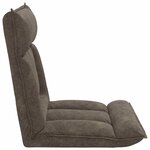 vidaXL Fauteuil de sol ajustable Gris foncé Tissu