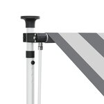 vidaXL Auvent rétractable manuel Anthracite et blanc 100 cm