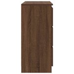 vidaXL Buffet chêne marron 80x35x76 cm bois d'ingénierie
