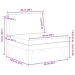 vidaXL Canapé central sectionnel et coussins blanc crème Bois d'acacia