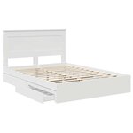 vidaXL Lit de Rangement Blanc 140 x 190 cm Bois d'ingénierie