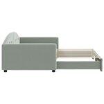 vidaXL Lit de jour avec lit gigogne gris clair 100x200 cm velours