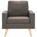 vidaXL Fauteuil Taupe Tissu