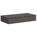 vidaXL Boîte de rangement avec fenêtre transparente Gris Tissu intissé