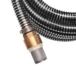 vidaXL Tuyau d'aspiration avec raccords en laiton 7 m 25 mm Noir
