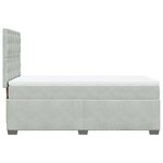 vidaXL Sommier à lattes de lit et matelas Gris clair 100x200cm Velours