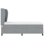 Lit avec Sommier et Matelas vidaXL - Gris clair  100x200 cm  Tissu