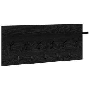 vidaXL Porte-manteau mural avec étagère Chêne noir 100 x 40 x 12 cm