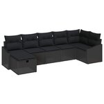 vidaXL Ensemble de Canapés avec coussin 7 Pièces polyrotin