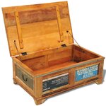 vidaXL Table basse avec espace de rangement vintage Bois recyclé