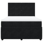 vidaXL Sommier à lattes de lit avec matelas Noir 140x200 cm Velours