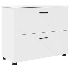 vidaXL Cabinet de salle de bain avec tiroir Blanc 76 5 x 35 x 64 cm