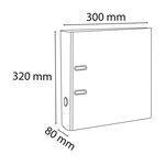 Classeur à levier Prem'Touch Polypropylène - Dos 80mm - A4 maxi - Jaune EXACOMPTA