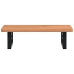 vidaXL Étagère de vasque murale acier et bois massif de hêtre