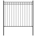 vidaXL Clôture de jardin Acier 1 7x0 8 m Noir