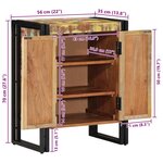 vidaXL Meuble à Chaussures avec porte Noir Bois massif de récupération