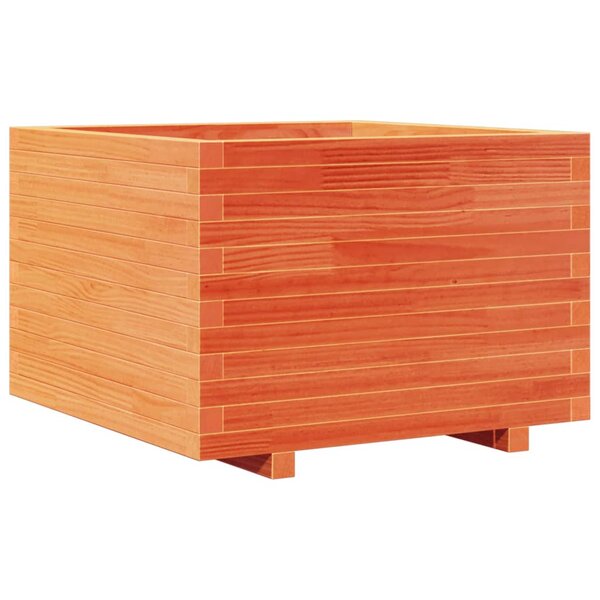 vidaXL Jardinière cire marron 70x70x49 5 cm bois de pin massif