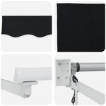 Auvent rétractable automatique vidaXL Noir 500x300 cm