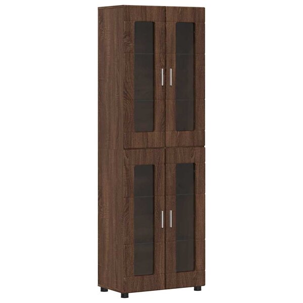 vidaXL Haut Armoire avec étagère FLORIN Chêne brun 60 x 35 x 182 cm