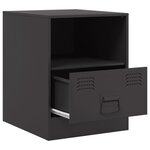 vidaXL Tables de chevet 2 Pièces noir 34 5x39x44 cm acier
