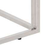 vidaXL Table console argenté acier inoxydable et bois de mélèze massif