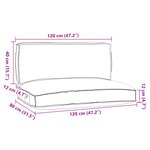 vidaXL Set de coussins pour palette de 2 pièces taupe en tissu Oxford