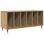 vidaXL Meuble à vinyles avec étagère chêne artisanal 100 x 38 x 48 cm