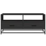 vidaXL Table basse noir 100x50x45 cm bois d'ingénierie et métal