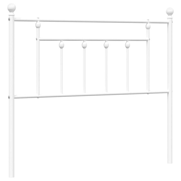 vidaXL Tête de lit métal blanc 100 cm