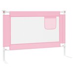 vidaXL Barrière de sécurité de lit enfant Rose 90x25 cm Tissu