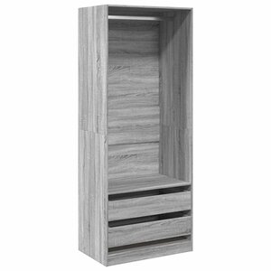 vidaXL Garde-robe sonoma gris 80x50x200 cm bois d'ingénierie