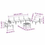 vidaXL Ensemble de canapé de jardin 7 Pièces Anthracite Acier