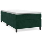 vidaXL Sommier à lattes de lit avec matelas Vert foncé 90x190 cm