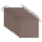 vidaXL Chaises pliables d'extérieur lot de 8 et coussins Bois d'acacia