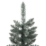 vidaXL Sapin de Noël artificiel mince avec support Vert 150 cm PVC