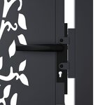 vidaXL Portail de jardin anthracite 105x155cm acier conception d'arbre