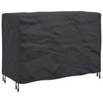 vidaXL Housse pour mobilier d'extérieur Noir 130 x 80 x 70 cm 210D