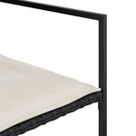 vidaXL Ensemble à manger de jardin 17 Pièces coussins noir résine tressée