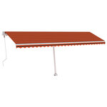 vidaXL Auvent automatique sur pied 600x300 cm Orange/marron